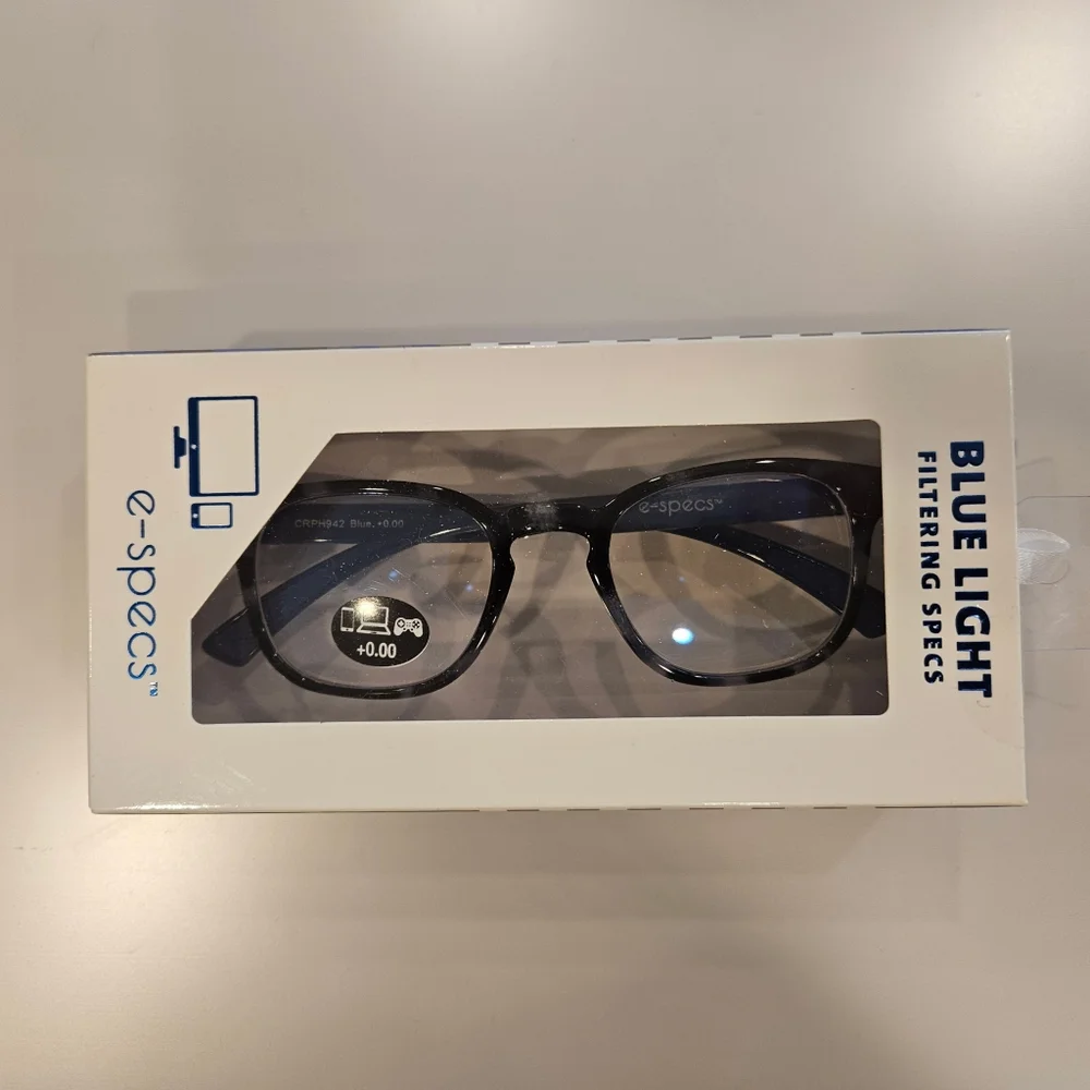 E-specs Blue Glasses Blue Light Filtering New